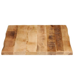 Dessus de table bord vivant 90x60x3,8 cm bois de manguier brut