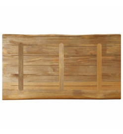 Dessus de table bord vivant 100x60x2,5 cm bois de manguier brut