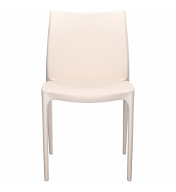 Chaises de jardin lot de 2 crème 50x46x80 cm polypropylène