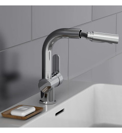 SCHÜTTE Mitigeur de lavabo avec spray rétractable LONDON chrome