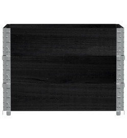 Colliers de palette 3 pcs noir 80x60 cm bois de pin solide