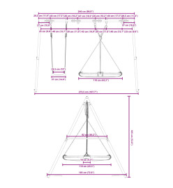 Jeu de balançoire d'extérieur balançoire et balançoire soucoupe