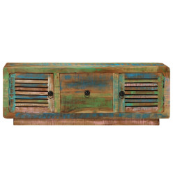 Meuble TV 110x30x40 cm bois massif de récupération