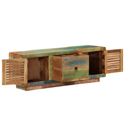 Meuble TV 110x30x40 cm bois massif de récupération