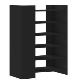 Armoire à chaussures noir 74,5x37,5x100 cm bois d'ingénierie