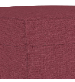 Ensemble de canapés 3 pcs avec coussins rouge bordeaux tissu