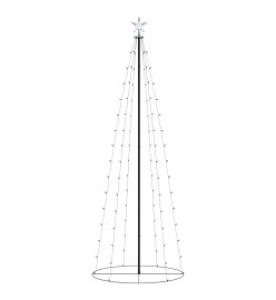 Arbre de Noël cône 100 LED blanc chaud décoration 70x180 cm