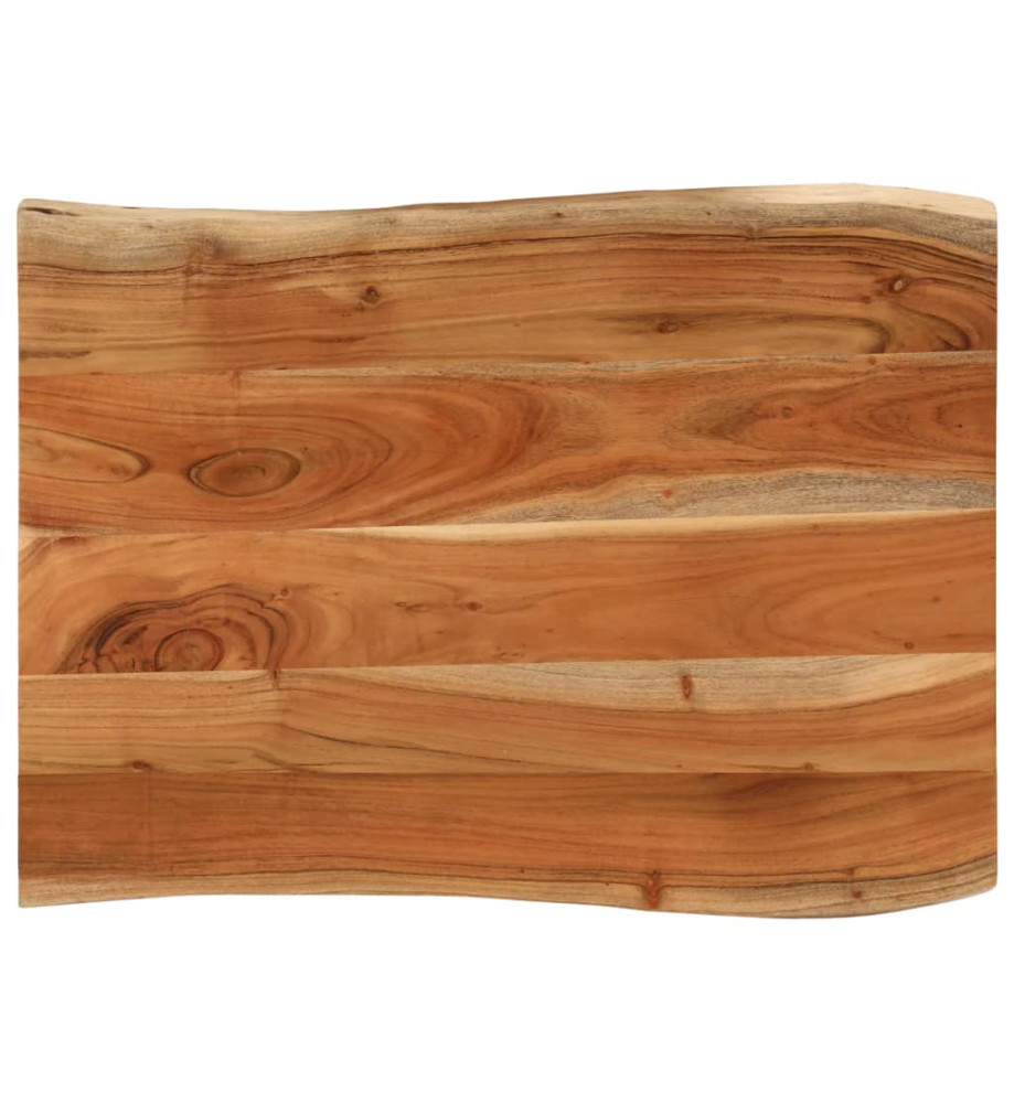 Dessus de table 80x60x3,8 cm rectangulaire bois massif d'acacia