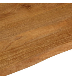 Dessus de table à bord vivant 100x80x3,8cm bois massif manguier