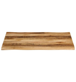 Dessus de table bord vivant 90x80x3,8 cm bois de manguier brut