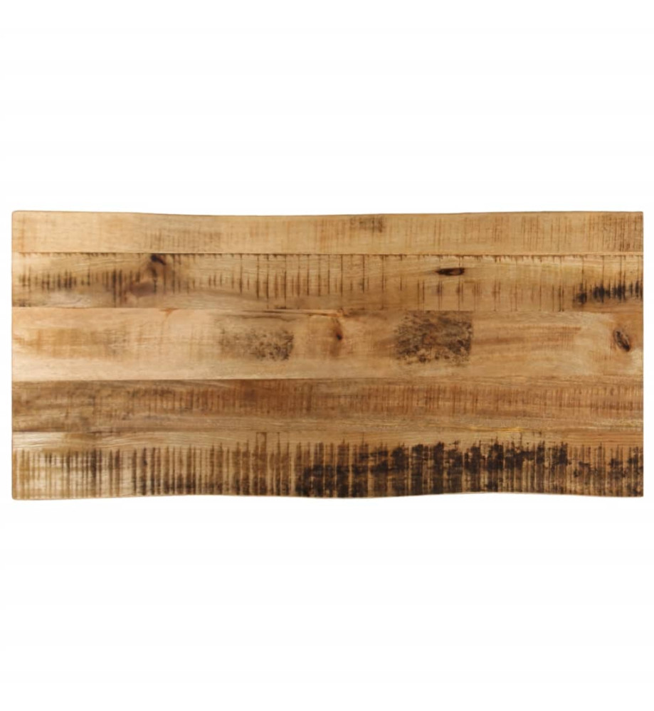 Dessus de table bord vivant 100x40x3,8 cm bois de manguier brut