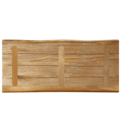 Dessus de table bord vivant 100x40x3,8 cm bois de manguier brut