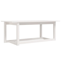 Table basse Blanc 110x55x45 cm Bois massif de pin