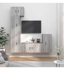 Ensemble de meubles TV 5 pcs Sonoma gris Bois d'ingénierie