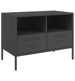 Meubles TV 2 pcs noir 68x39x50,5 cm acier laminé à froid