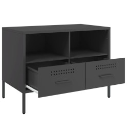 Meubles TV 2 pcs noir 68x39x50,5 cm acier laminé à froid