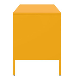 Meuble TV jaune moutarde 68x39x50,5 cm acier laminé à froid