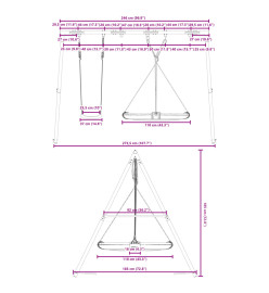 Jeu de balançoire d'extérieur balançoire et balançoire soucoupe