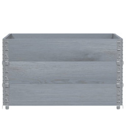 Colliers de palette 3 pcs gris 100x100 cm bois de pin solide