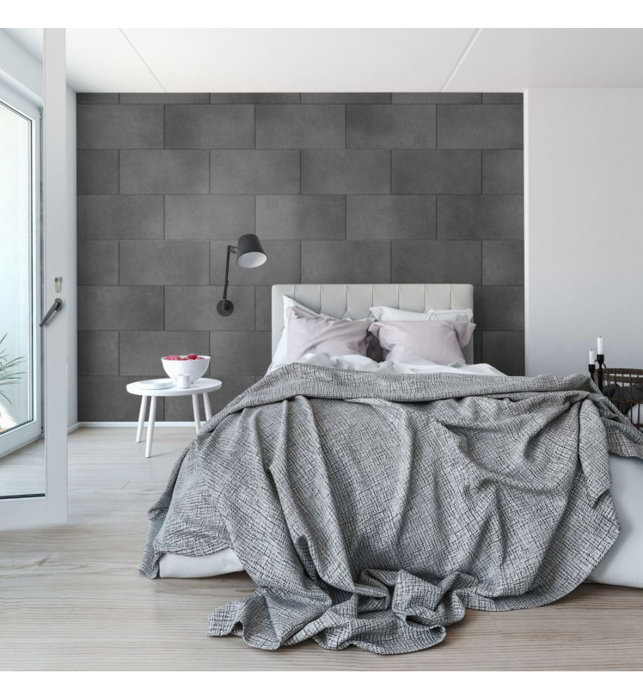 Grosfillex Carreau revêtement mural Gx Wall+ 11 pcs 30x60cm Gris foncé