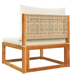 Salon de jardin avec coussins 10 pcs bois d'acacia solide