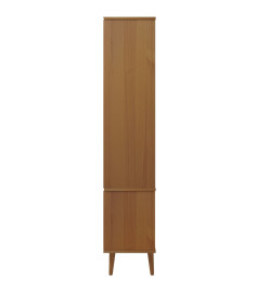 Armoire à vitrine MOLDE Marron 90x35x175 cm Bois de pin massif