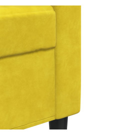 Ensemble de canapés 2 pcs avec coussins Jaune Velours