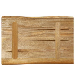 Dessus de table bord vivant 70x40x2,5 cm bois de manguier brut