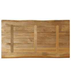 Dessus de table bord vivant 110x60x3,8 cm bois de manguier brut