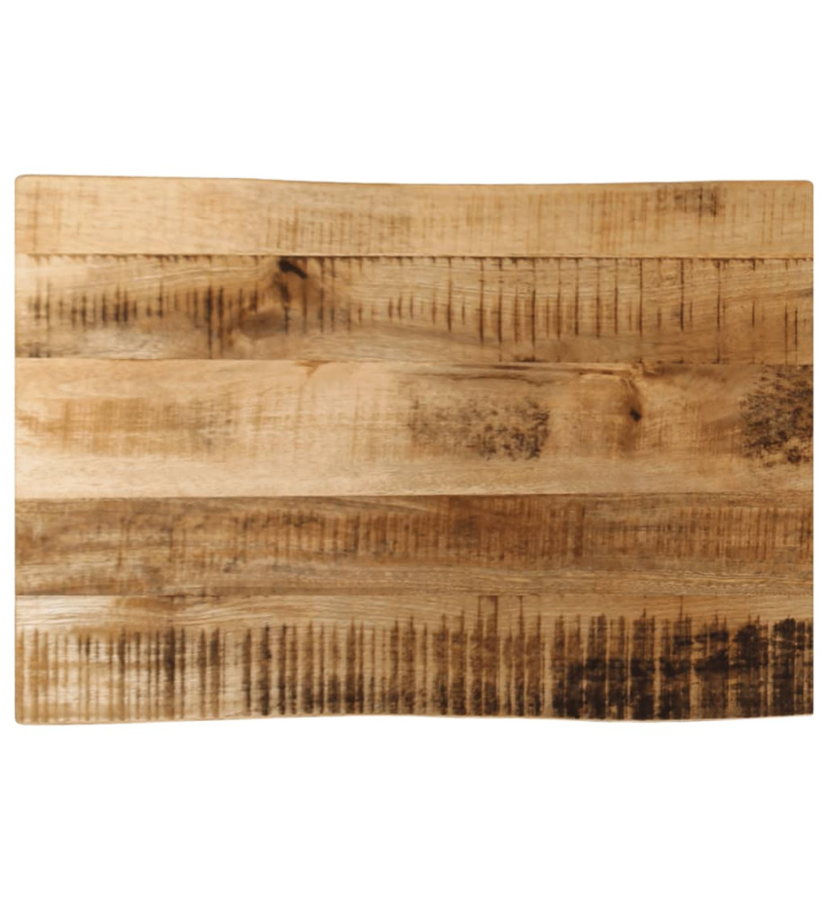 Dessus de table bord vivant 70x40x3,8 cm bois de manguier brut