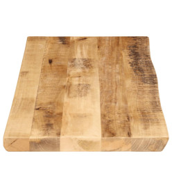 Dessus de table bord vivant 90x40x3,8 cm bois de manguier brut