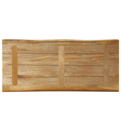 Dessus de table bord vivant 90x40x3,8 cm bois de manguier brut