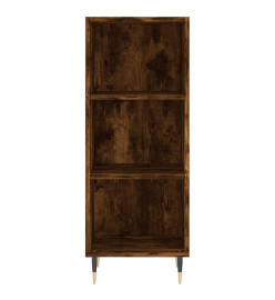 Buffet haut Chêne fumé 34,5x32,5x180 cm Bois d'ingénierie