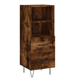 Buffet Chêne fumé 34,5x34x90 cm Bois d'ingénierie