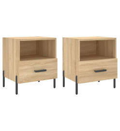 Tables de chevet 2 pcs chêne sonoma 40x35x47,5 cm