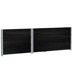 Colliers de palette 3 pcs noir 120x80 cm bois de pin solide