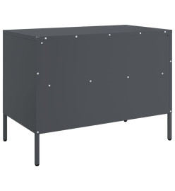 Meuble TV anthracite 68x39x50,5 cm acier laminé à froid