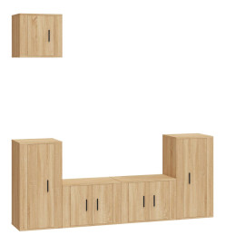 Ensemble de meubles TV 5 pcs Chêne sonoma Bois d'ingénierie