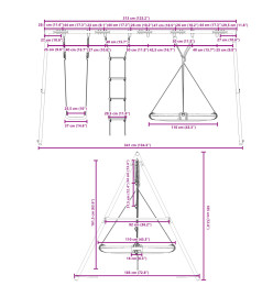 Jeu d'extérieur de balançoire échelle et balançoire soucoupe