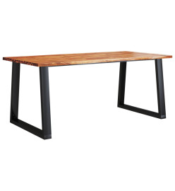 Table à manger 180x90x75 cm bois d'acacia solide à bord vif