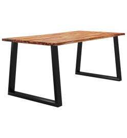 Table à manger 180x90x75 cm bois d'acacia solide à bord vif