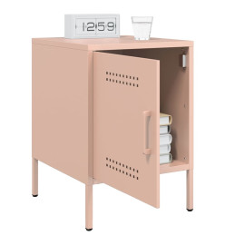 Tables de chevet 2 pcs rose 36x39x50,5 cm acier