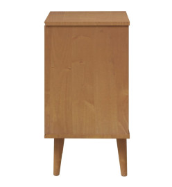 Table de chevet MOLDE Marron 40x35x65 cm Bois de pin solide