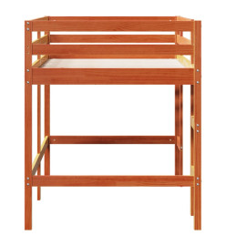 Lit mezzanine enfants avec échelle 90x190 cm bois de pin massif