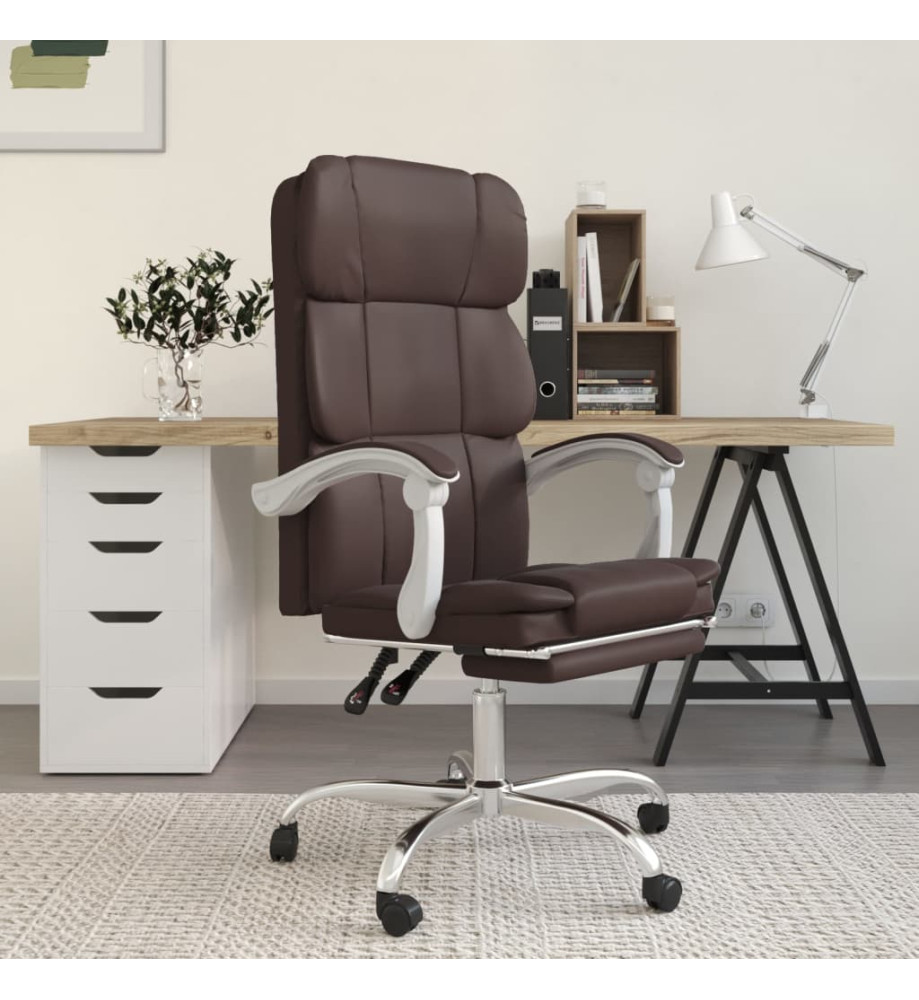 Fauteuil inclinable de bureau Marron Similicuir