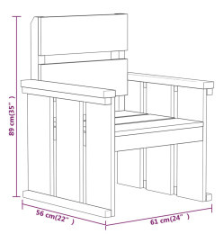 Mobilier de salle à manger de jardin 5 pcs Bois de pin imprégné