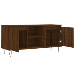 Meuble TV chêne marron 104x35x50 cm bois d'ingénierie