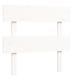 Cadre de lit et tête de lit blanc 100x200 cm bois massif