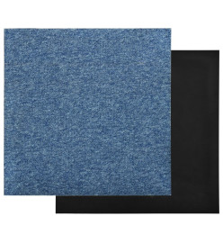 Dalles de tapis de sol 20 pcs 5 m² 50x50 cm Bleu