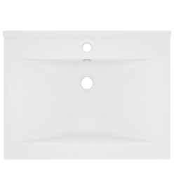 Lavabo avec trou de robinet Blanc mat 60x46 cm Céramique